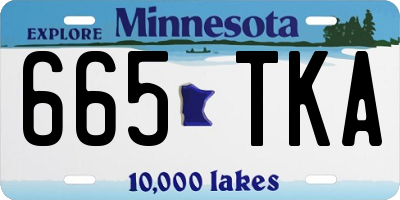 MN license plate 665TKA