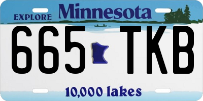 MN license plate 665TKB