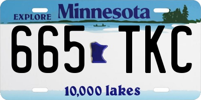 MN license plate 665TKC