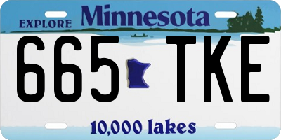 MN license plate 665TKE