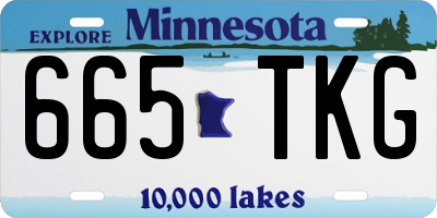 MN license plate 665TKG