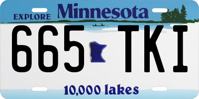 MN license plate 665TKI
