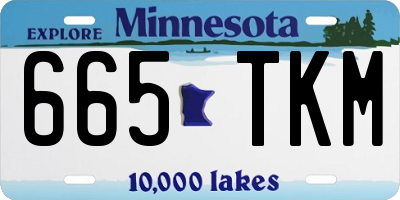 MN license plate 665TKM