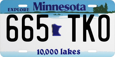 MN license plate 665TKO