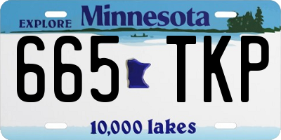 MN license plate 665TKP