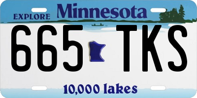 MN license plate 665TKS