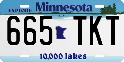 MN license plate 665TKT
