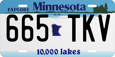 MN license plate 665TKV