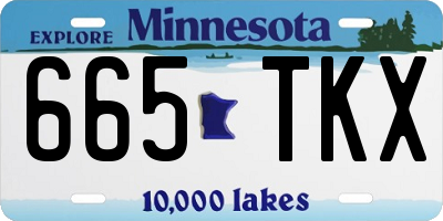 MN license plate 665TKX