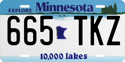 MN license plate 665TKZ