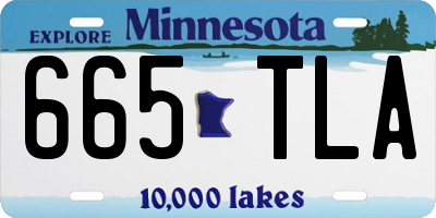 MN license plate 665TLA