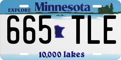 MN license plate 665TLE