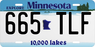 MN license plate 665TLF