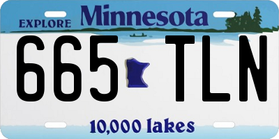 MN license plate 665TLN