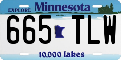 MN license plate 665TLW