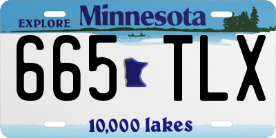 MN license plate 665TLX