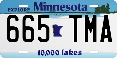 MN license plate 665TMA
