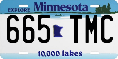 MN license plate 665TMC