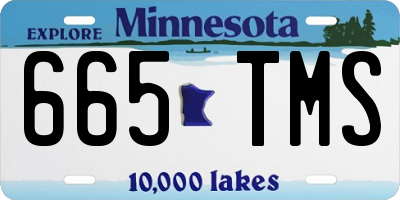 MN license plate 665TMS