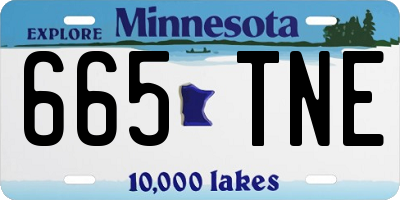 MN license plate 665TNE