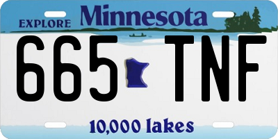 MN license plate 665TNF