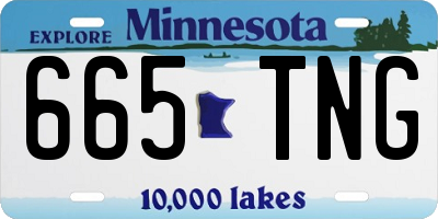 MN license plate 665TNG