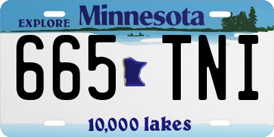 MN license plate 665TNI
