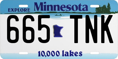 MN license plate 665TNK