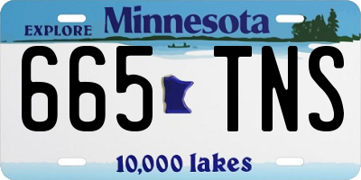 MN license plate 665TNS