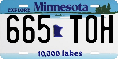 MN license plate 665TOH
