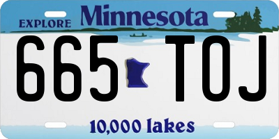 MN license plate 665TOJ