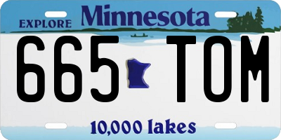 MN license plate 665TOM
