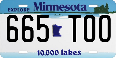 MN license plate 665TOO