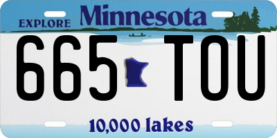 MN license plate 665TOU