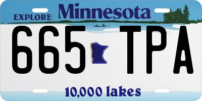MN license plate 665TPA