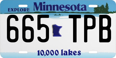 MN license plate 665TPB