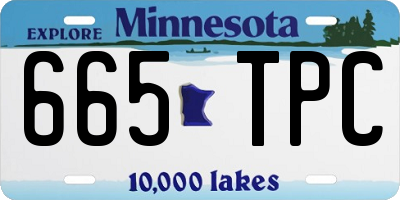 MN license plate 665TPC