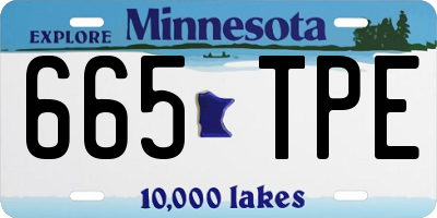 MN license plate 665TPE