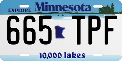 MN license plate 665TPF