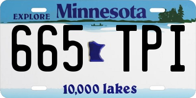 MN license plate 665TPI