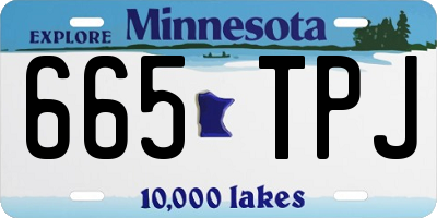 MN license plate 665TPJ