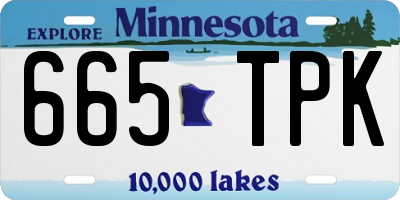 MN license plate 665TPK
