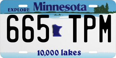 MN license plate 665TPM
