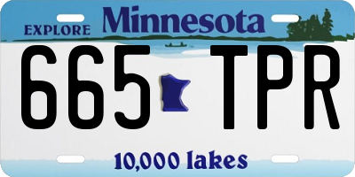 MN license plate 665TPR