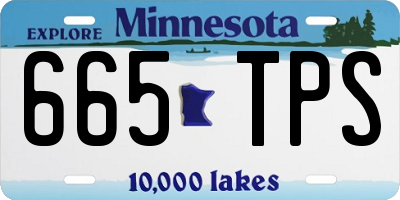 MN license plate 665TPS