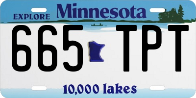 MN license plate 665TPT