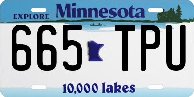 MN license plate 665TPU