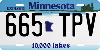 MN license plate 665TPV