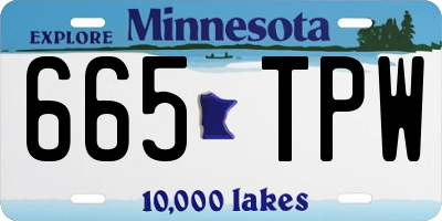 MN license plate 665TPW