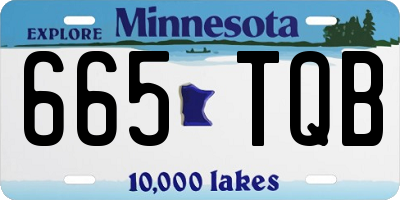 MN license plate 665TQB